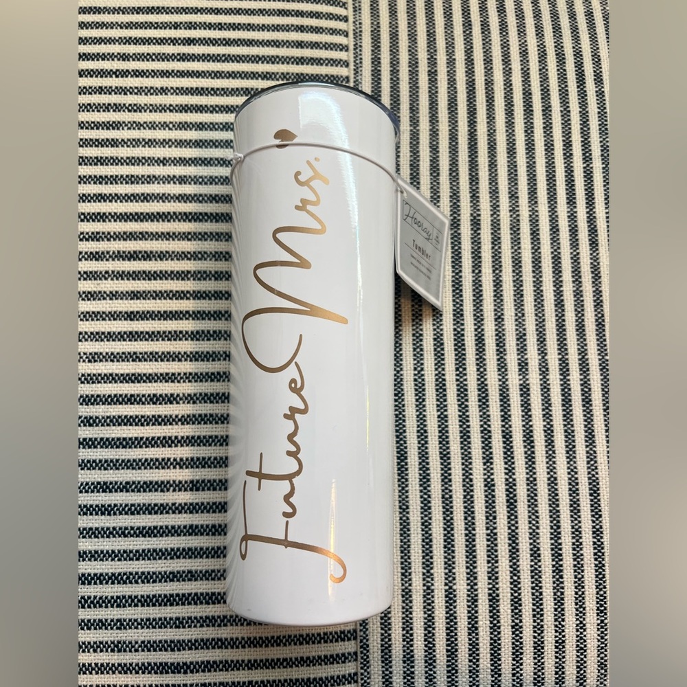 Elegant White and Gold Future Mrs. Tumbler